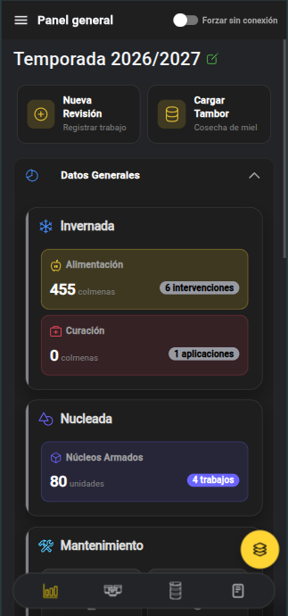 Vista de la app en celular